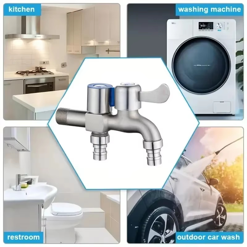 Basin Mixer Tap - ก๊อกน้ําสแตนเลส Double Outlet Dual Control Water