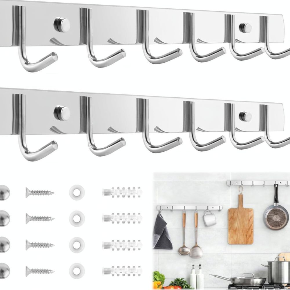 ราวแขวนอเนกประสงค์สแตนเลส ตะขอ - Home Bathroom Organizer บทวิจารณ์และราคา
