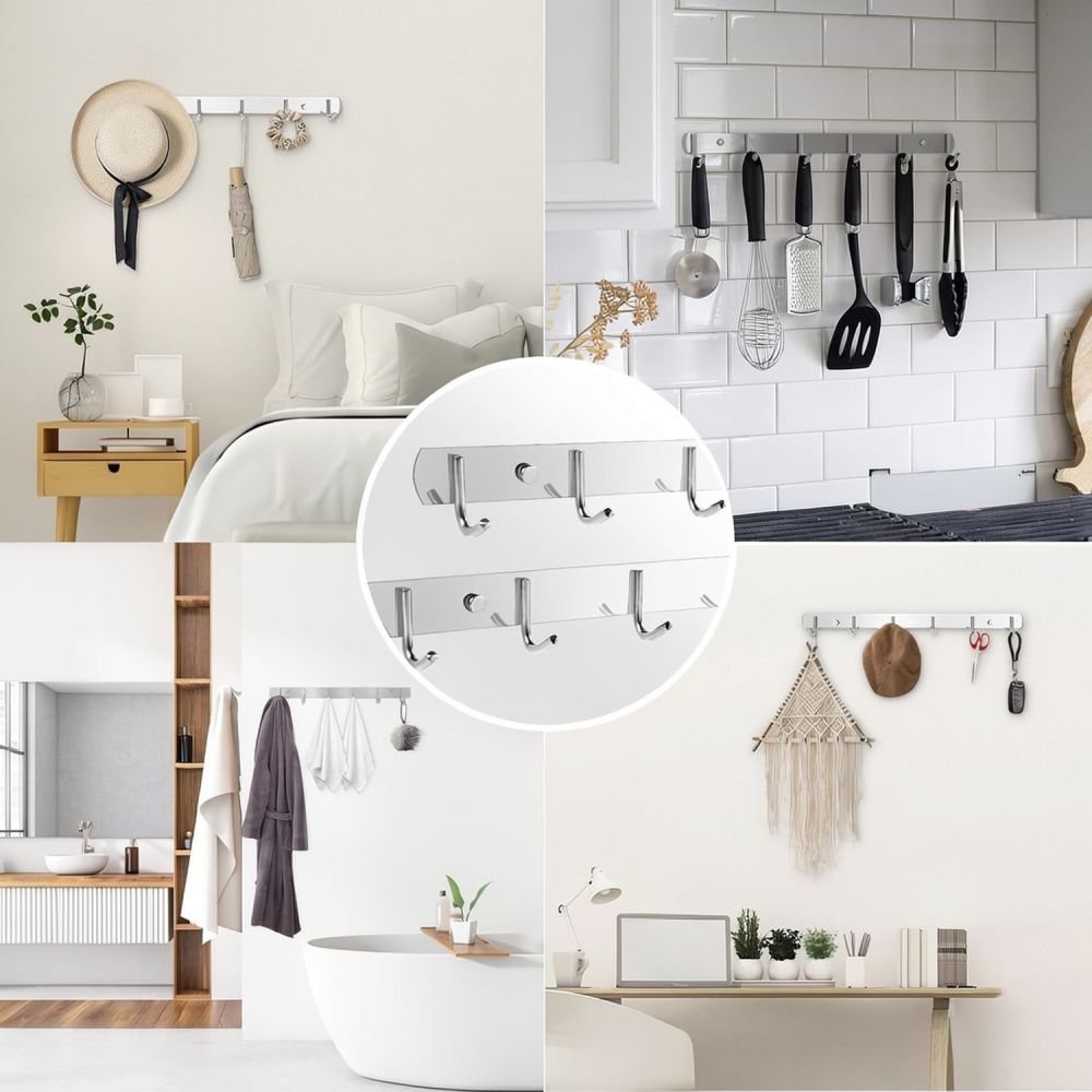 ราวแขวนอเนกประสงค์สแตนเลส ตะขอ - Home Bathroom Organizer บทวิจารณ์และราคา