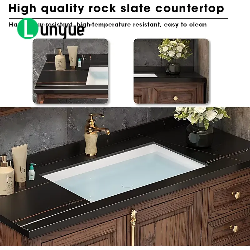 ตู้เก็บของในห้องน้ำไม้จริง MDF - Home Bathroom Vanity Combo บทวิจารณ์และราคา