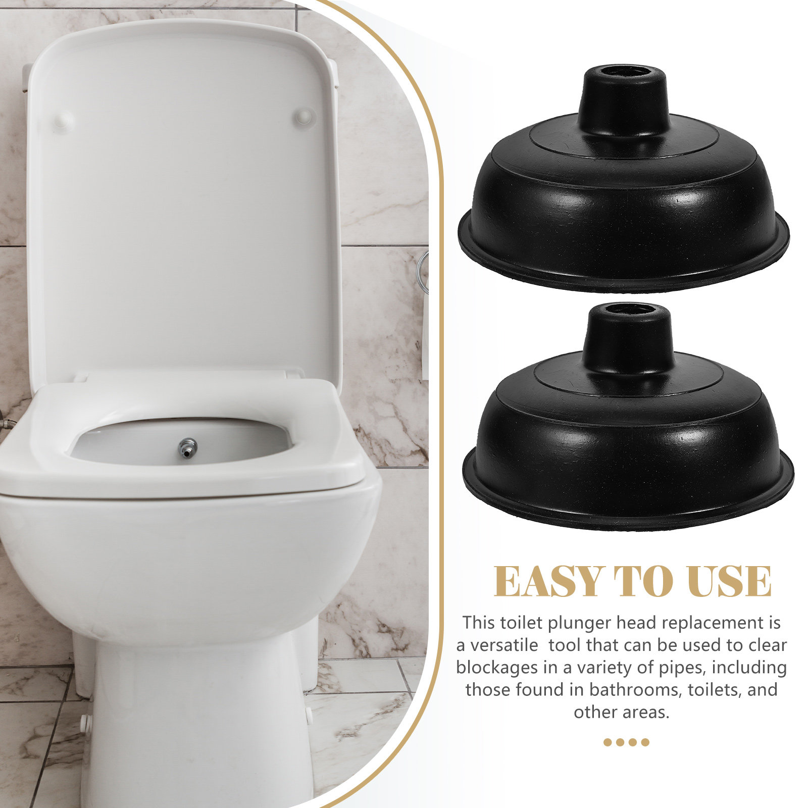 2 ชิ้น หัวยางสำรองสำหรับที่ปั๊ - Plunger Toilet บทวิจารณ์และราคา