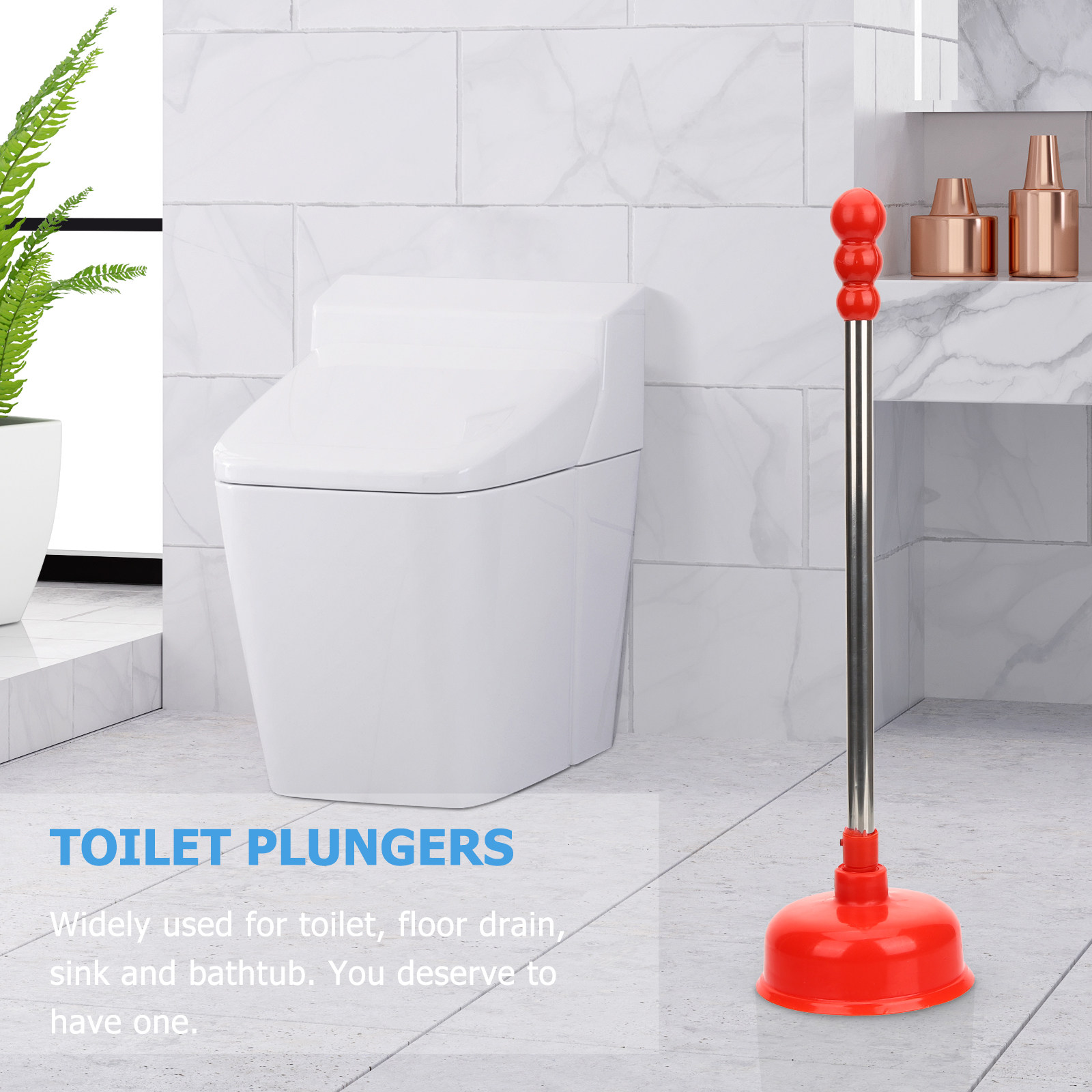 ที่ปั๊มส้วมด้ามยาวสำหรับงานหนั - Plunger Toilet บทวิจารณ์และราคา